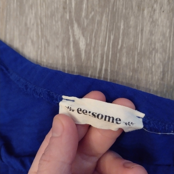 Blue ee:some Off-The-Shoulder Blouse - Picture 3 of 3